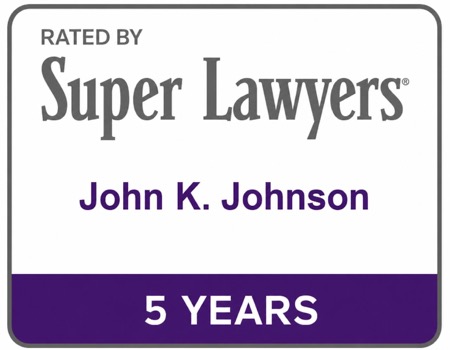 Rated by Super Lawyers — John K. Johnson, 5 years